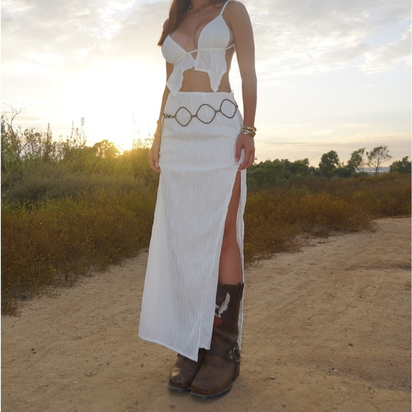 Princess Polly After Party white maxi skirt SET - Picture 4 of 4